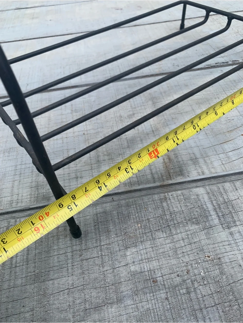 Longaberger Foundry Wrought Iron Kitchen Counter 2 Tier Utility Shelf Rack 15